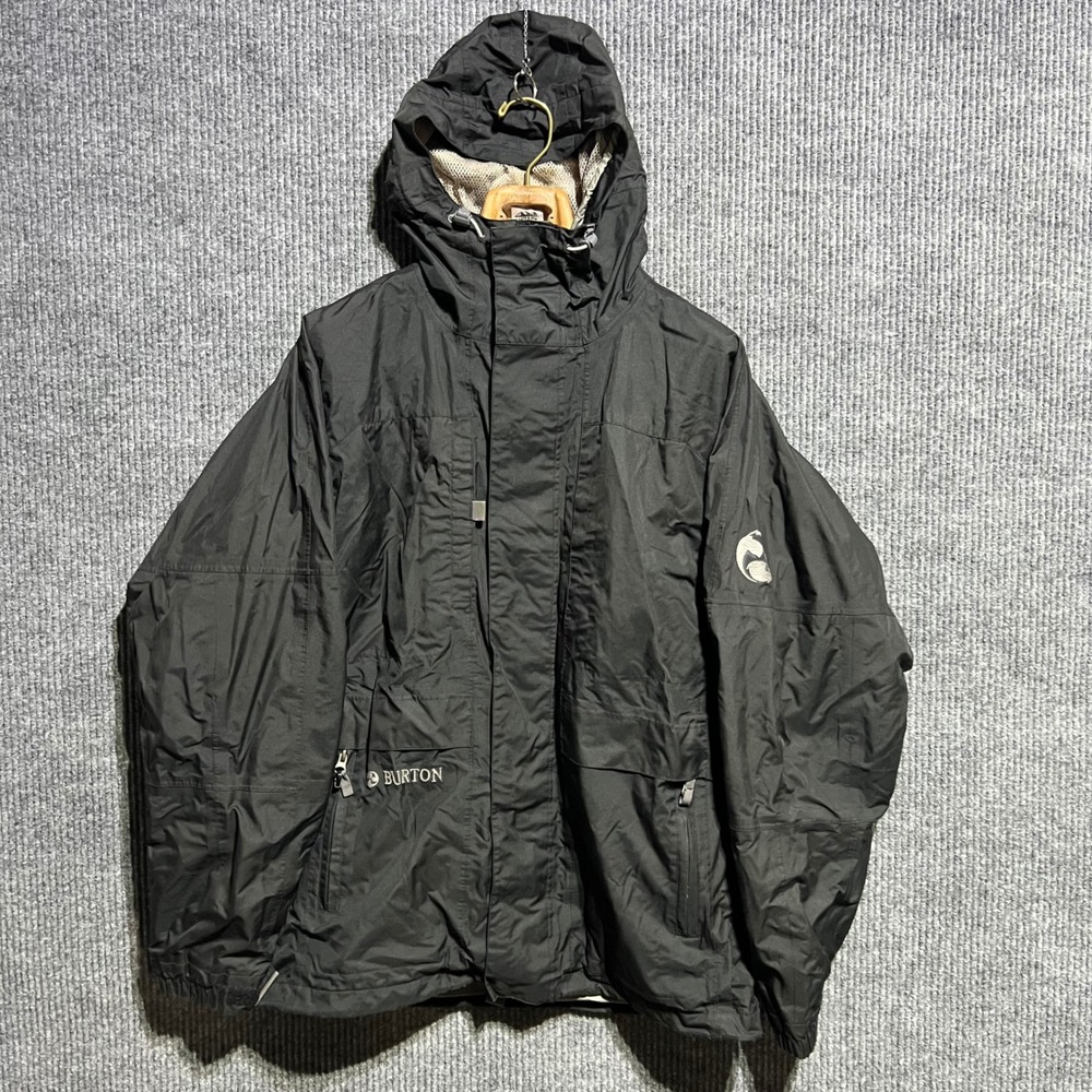 Burton Ronin Snowboard Jacket Mens Medium Black Hooded Technical Winter Gorpcore